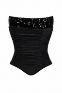 Corset negru cu detaliu din  paiete