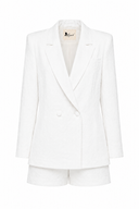 Costum sacou lejer din in peliculizat cu pantaloni scurti White