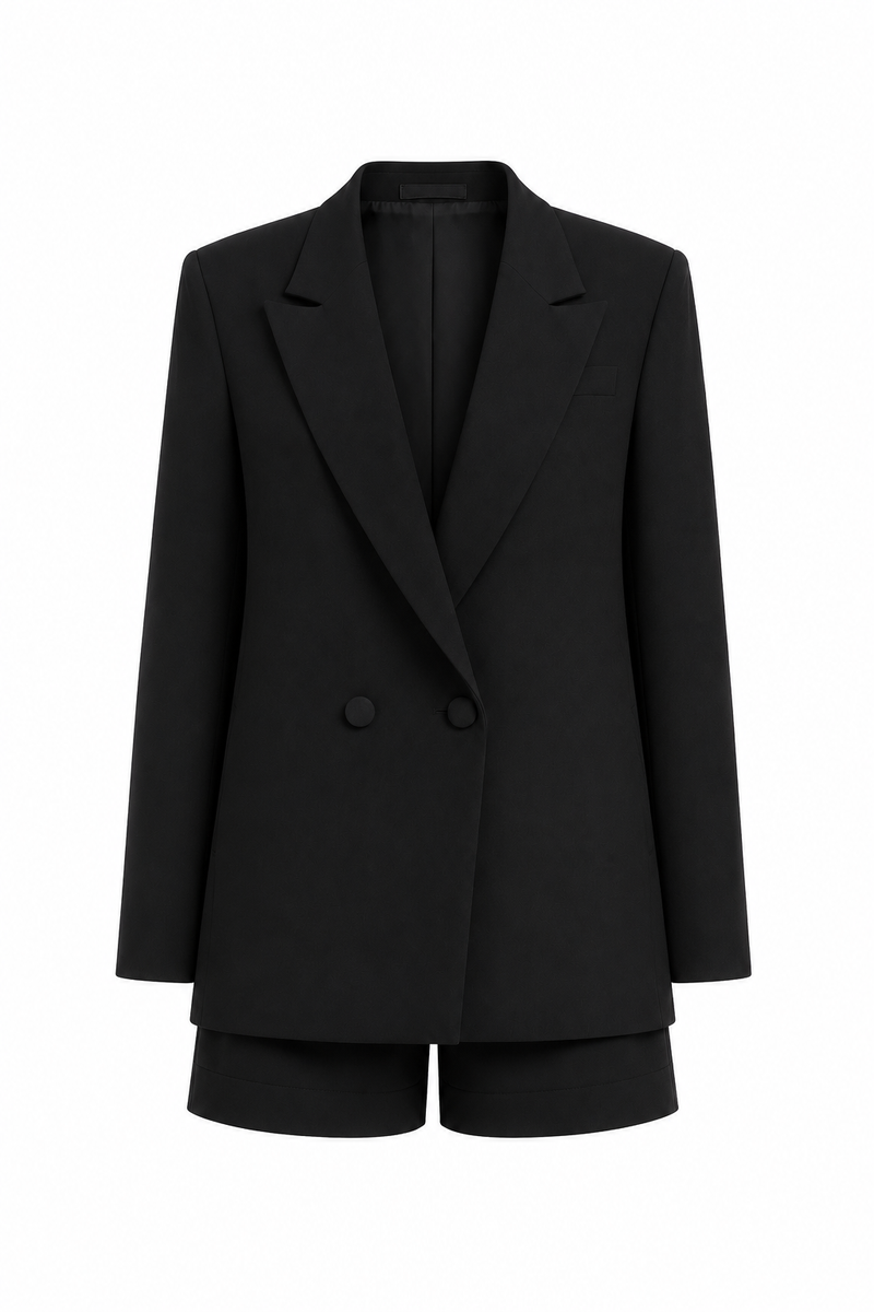 Costum pantaloni scurti si sacou lejer