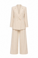 Costum cu pantalon si sacou lejer Nude