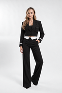 Jacheta tip sacou cu linii masculine black
