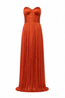 Rochie din matase cu cupe si corset cu siret