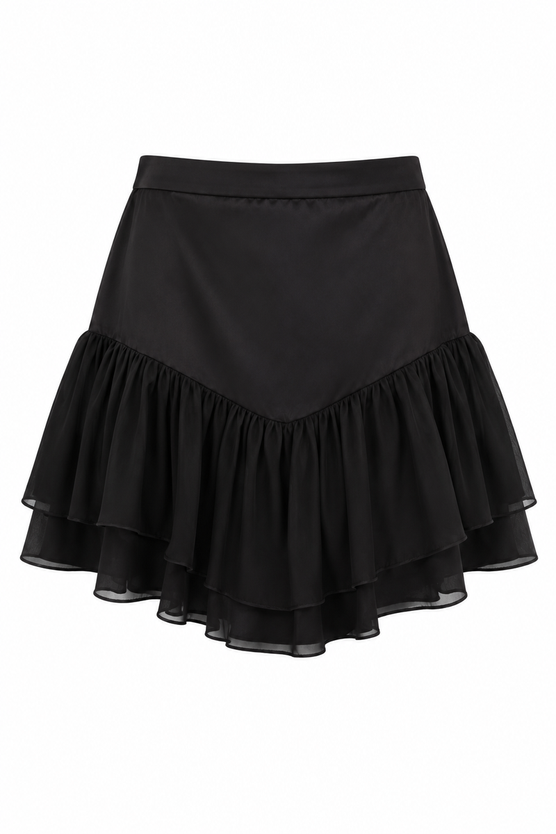 Fusta cu volane delicate