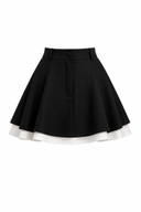 Fusta mini suprapusa black & white