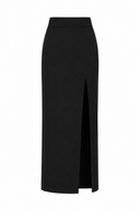 Fusta lunga neagra cu slit latera