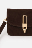 Geanta piele crossbody NORA – maro inchis