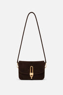 Geanta piele crossbody NORA – maro inchis