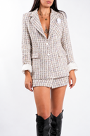Sacou din tweed Pastel