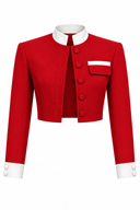 Sacou cropped red & white
