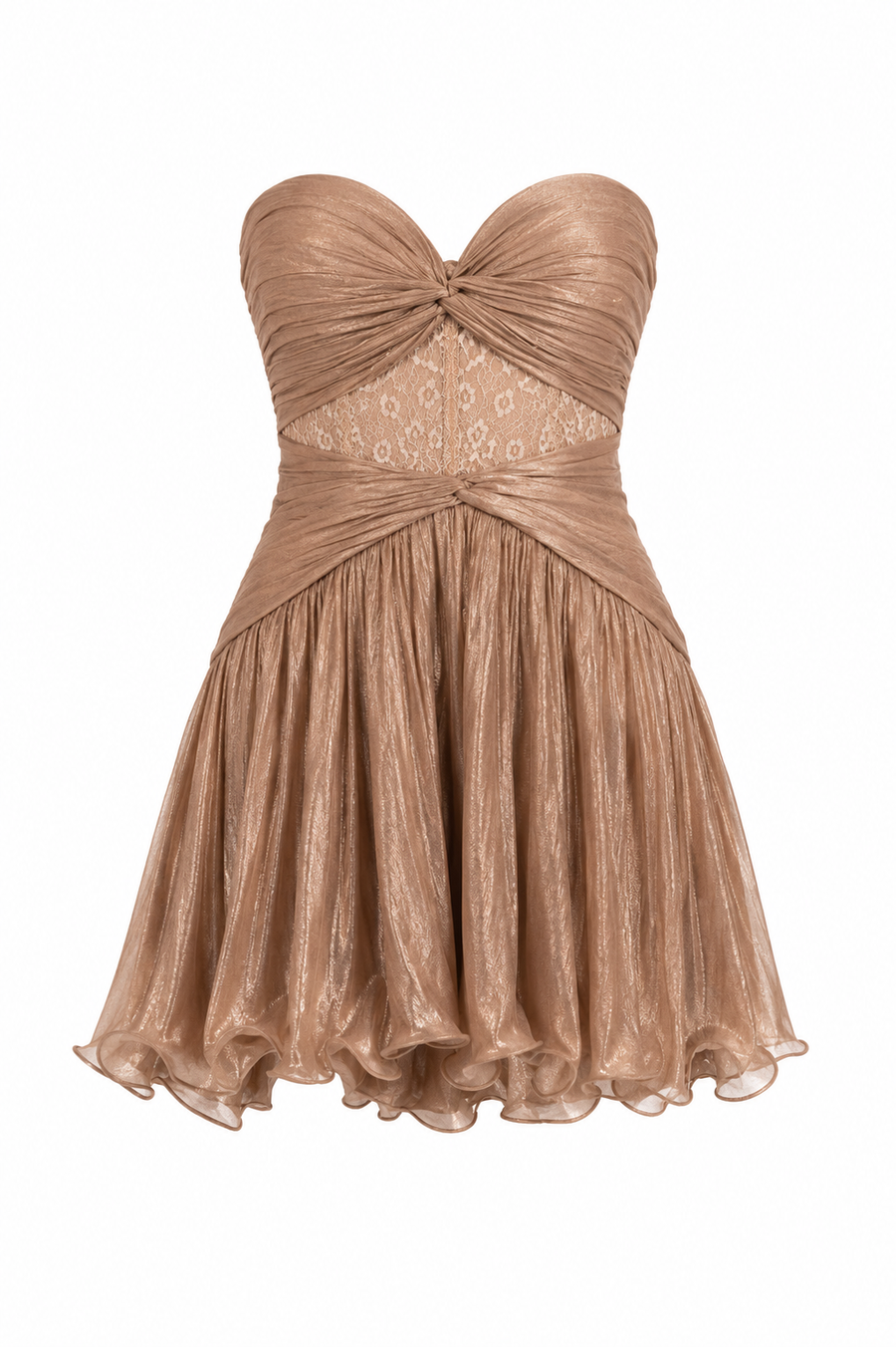 Rochie mini cu bust fronsat si talie accentuata