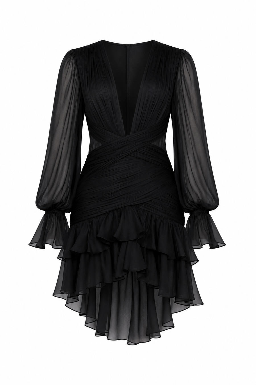 Rochie din matase cu decolteu adanc