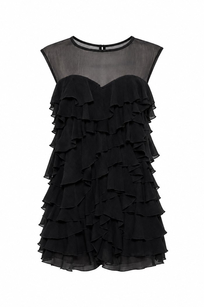 Rochie mini cu volane suprapuse