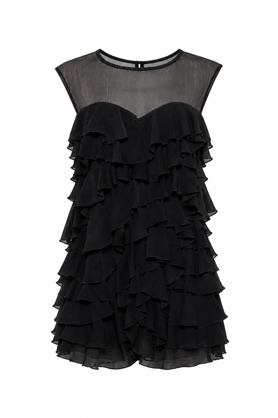 Rochie mini cu volane suprapuse