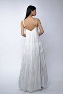 Rochie maxi din matase cu bretele subtiri
