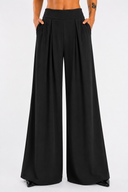 Pantaloni palazzo cu pliuri black