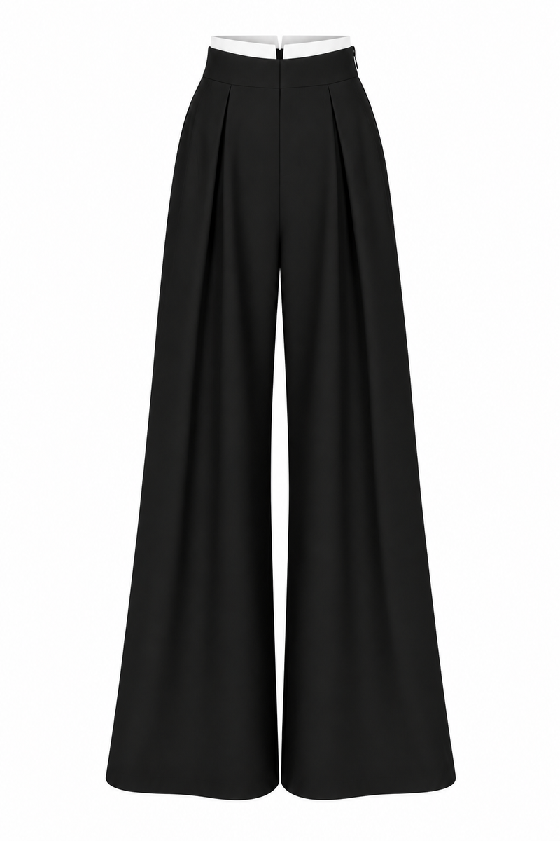 Pantaloni palazzo black & white