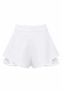Pantaloni scurti cu volan din matase
