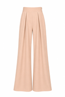 Pantaloni palazzo cu pliuri nude