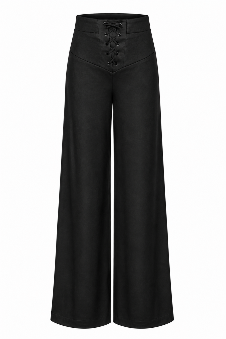 Pantaloni black palazzo cu detaliu corset