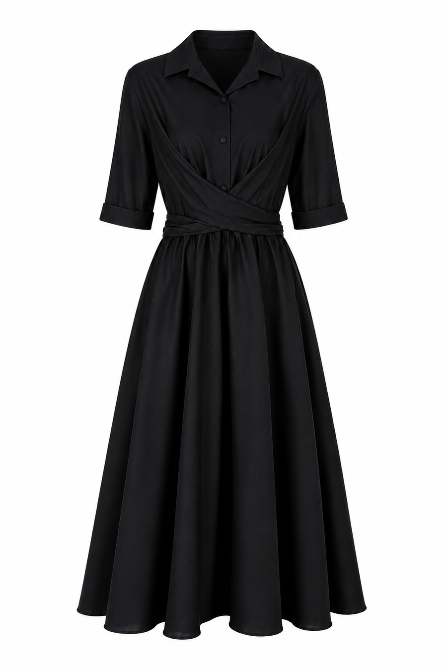 Rochie midi din bumbac cu buzunare