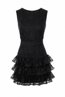 Rochie Pixie din matase cu spatele gol Black