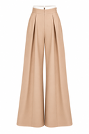 Pantaloni palazzo nude & white