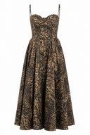 Rochie midi cu corset alungit