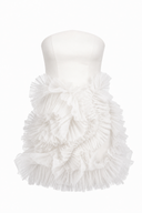 Mini dress with ruffles