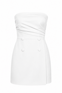 Rochie scurta tip sacou cu corset si nasturi