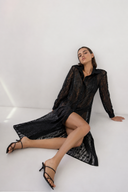 Rochie camasa din voal de matase brodat