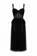 Dress with garter belt