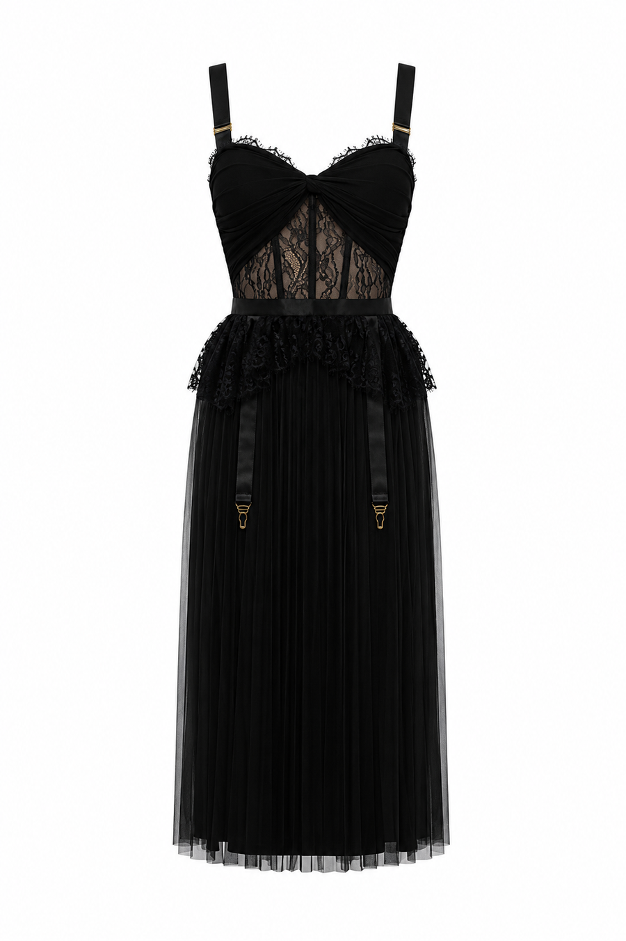 Rochie cu portjartiere black