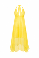 Rochie halter midi Yellow