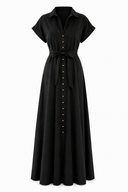 Rochie camasa din bumbac cu buzunare