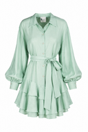 Rochie camasa din in peliculizat Mint