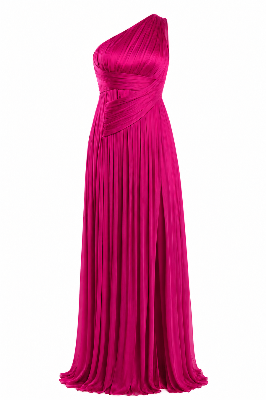 Rochie din matase cu slit adanc