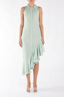 Rochie camasa cu volane asimetrice Mint