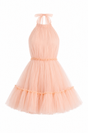 Rochie mini din tulle cu spatele gol