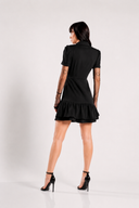 Rochie tip sacou cu maneci din tulle fin