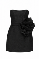Chantilly lace mini dress with maxi flower