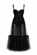 Tulle dress with built-in bodysuit