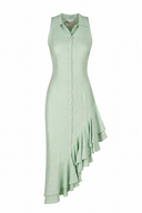 Rochie camasa cu volane asimetrice Mint