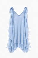 Rochie mini cu esarfe Baby Blue