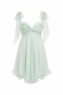 Asymmetrical silk mini dress