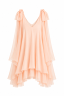 Rochie mini cu esarfe Peach