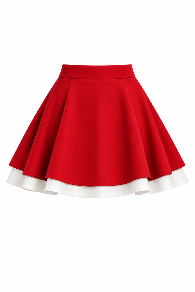 Fusta mini suprapusa red & white