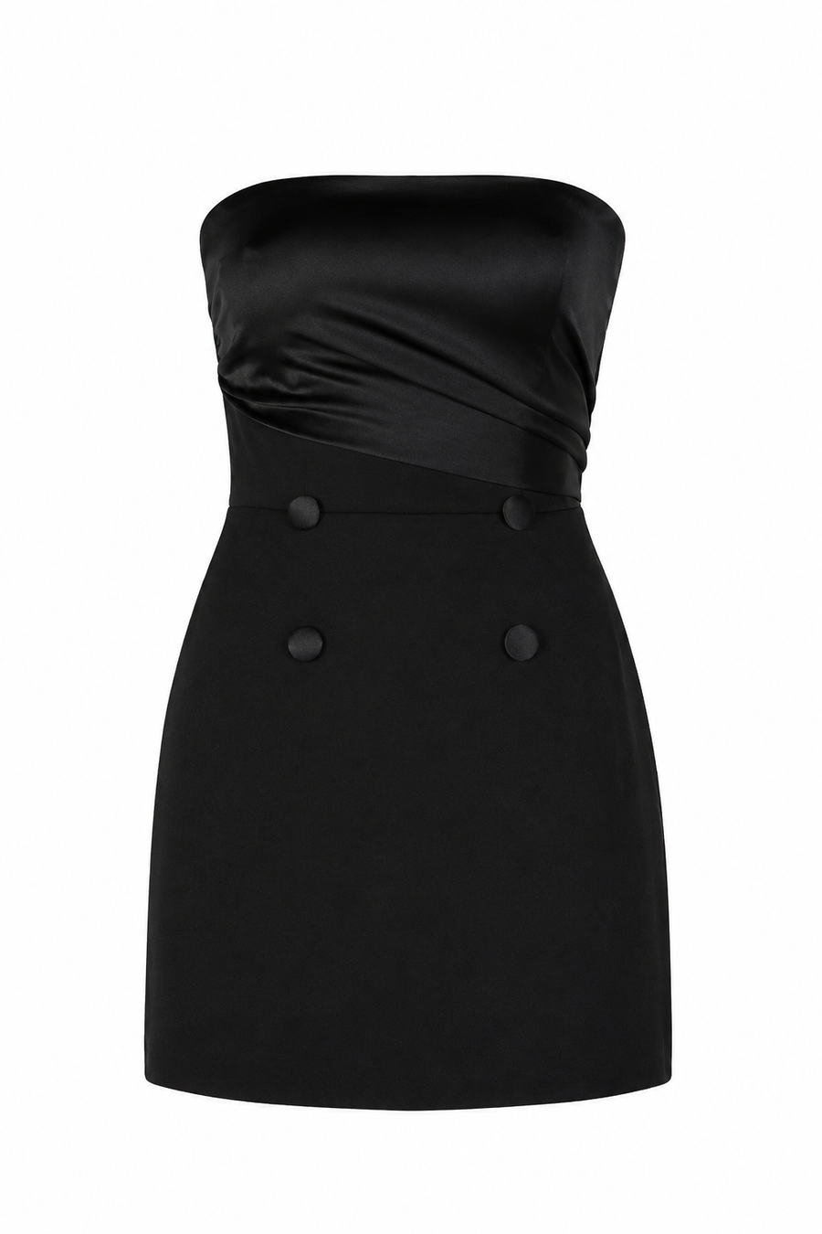 Rochie scurta tip sacou cu corset si nasturi