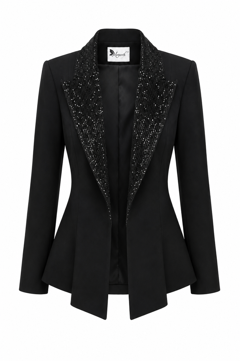 Sacou cambrat cu peplum si cordon