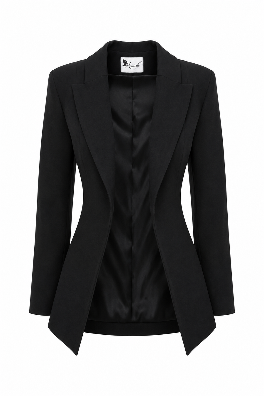Sacou cambrat cu peplum si cordon Black