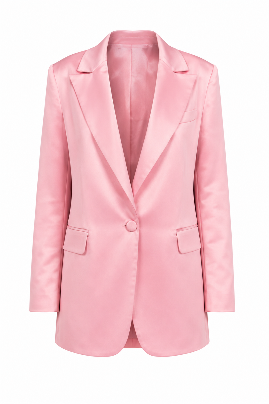 Sacou pink cu croiala masculina